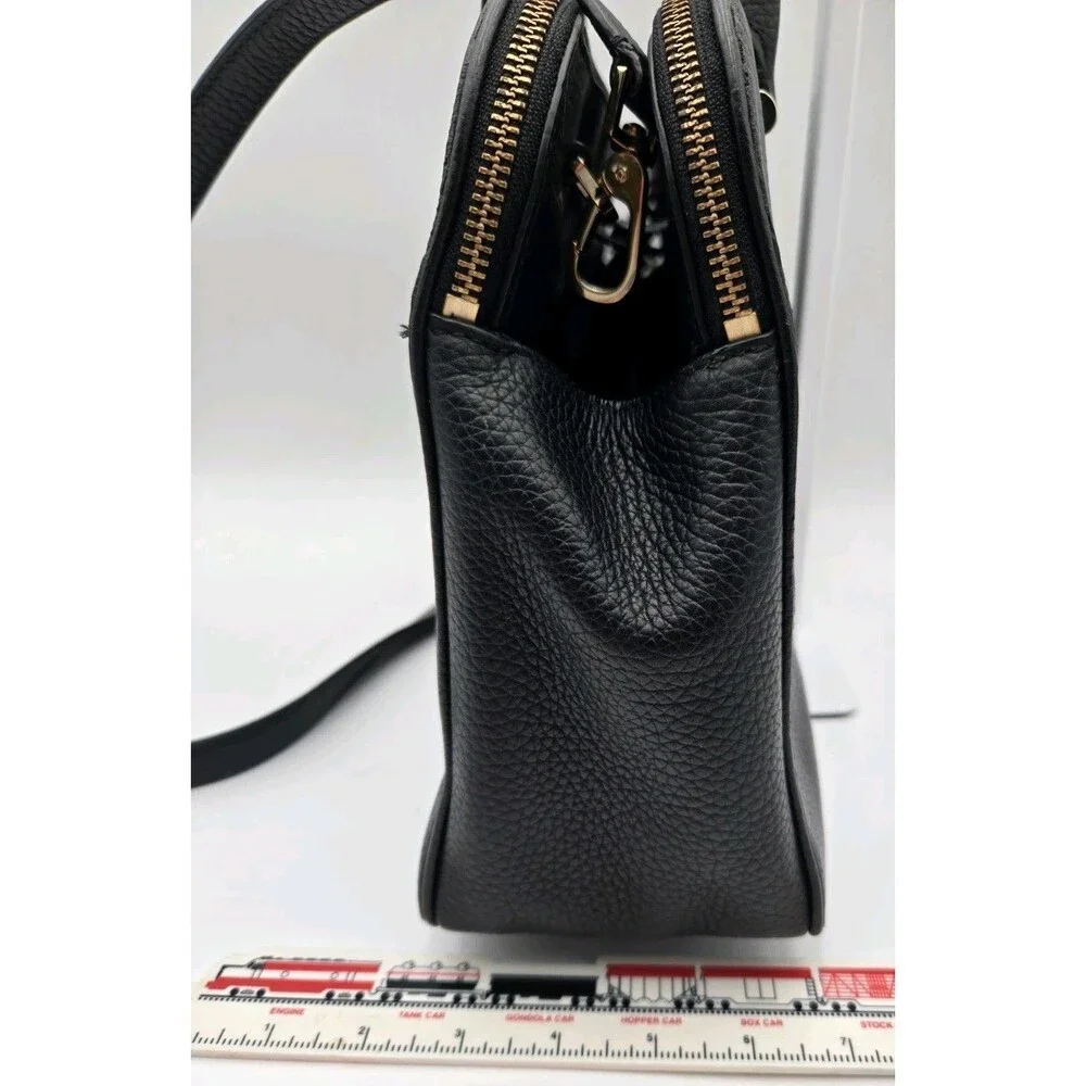 Kate Spade Kalen Chester Street Black Leather Satchel Crossbody Bag WKRU4074